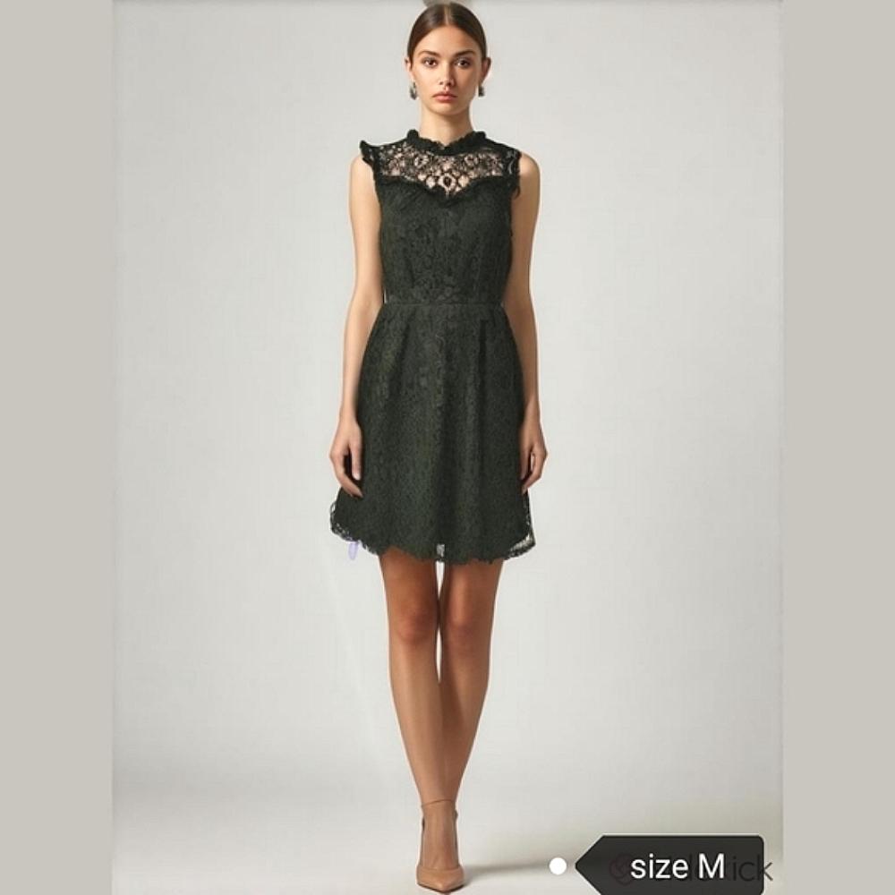Navy Blue lace dress by Monteau size M NWT